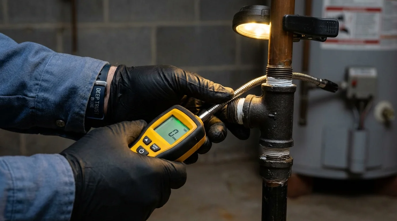 Gas leak detection with electronic sniffer by Johns Plumbing LLC in Huntington Park