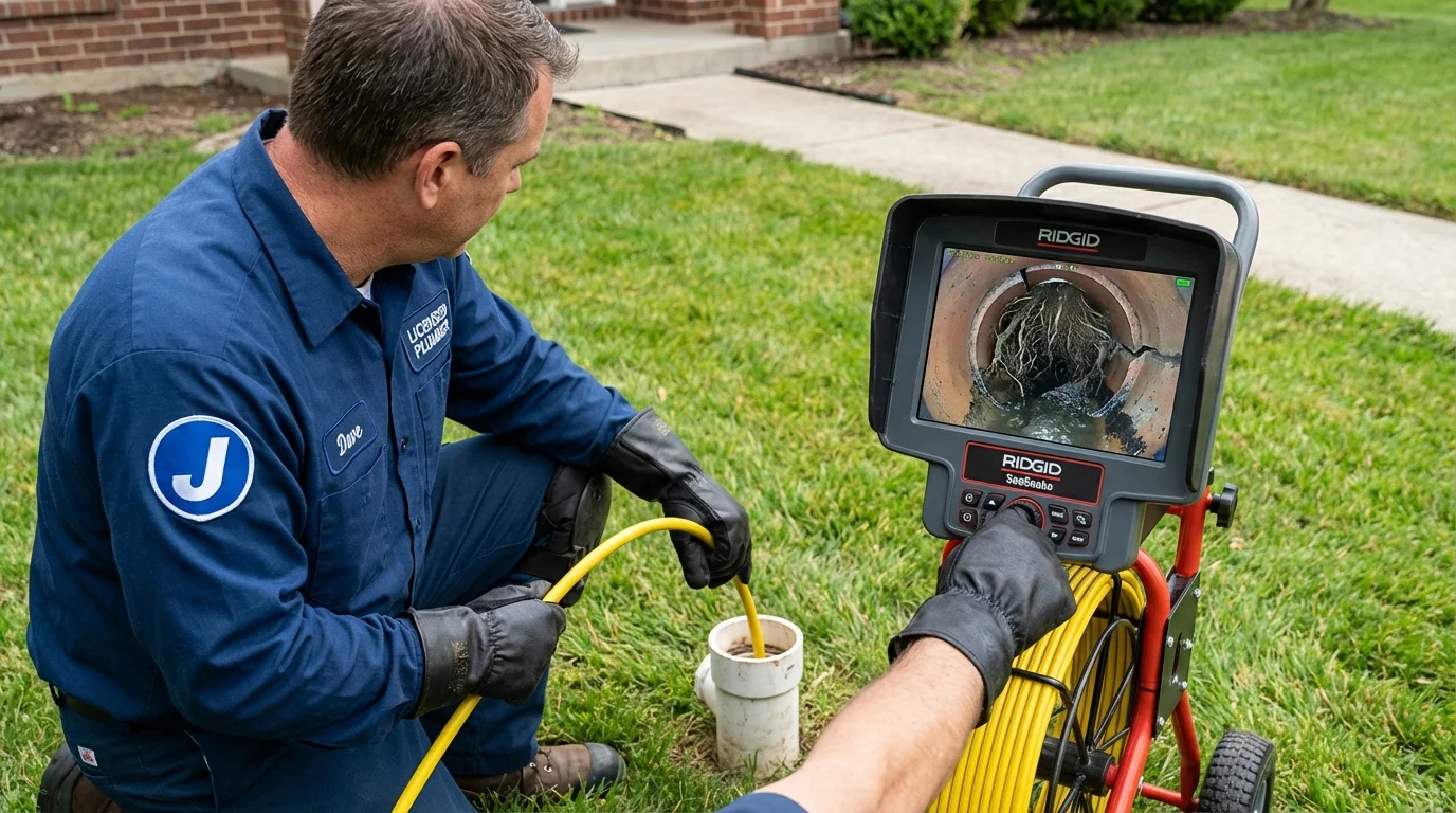 Sewer camera inspection being performed by Johns Plumbing LLC in Huntington Park